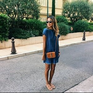 NWT Aritzia Wilfred Free Nori Denim Dress Sz S